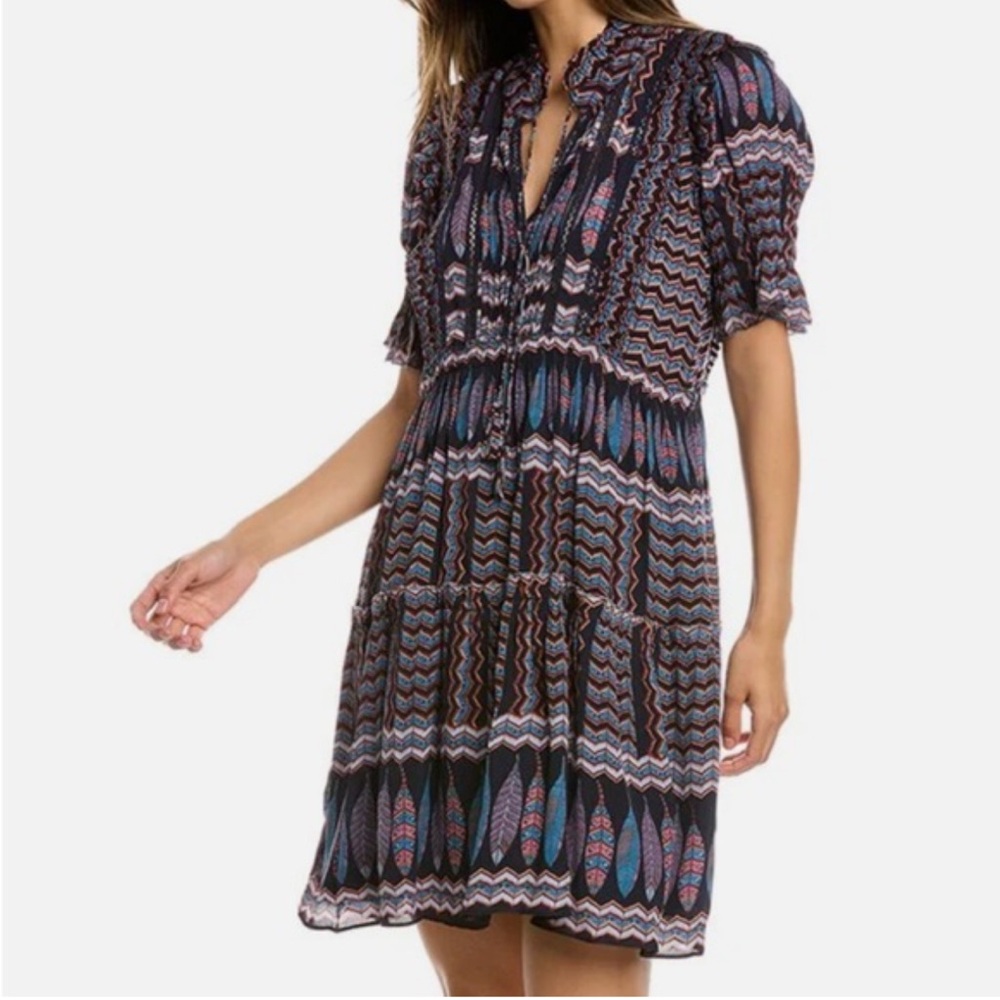 Sea New York Flora Flounce Sleeve mini dress